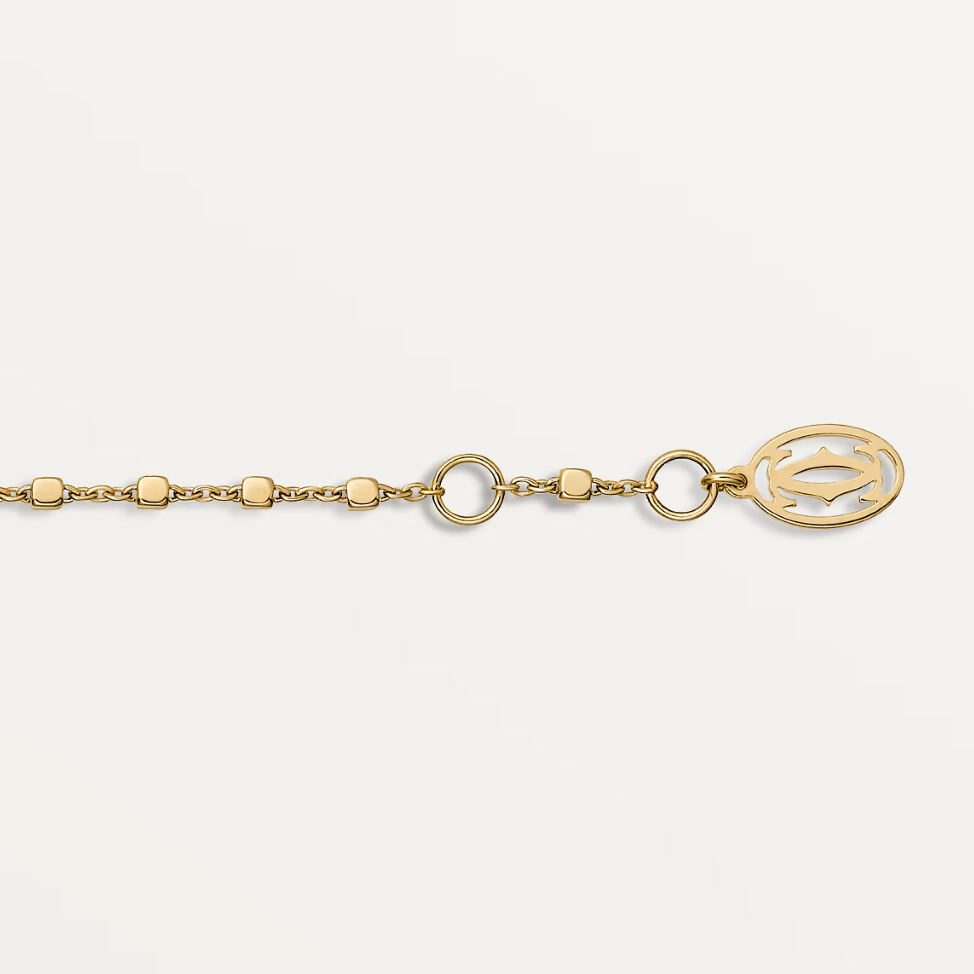 Carty Panther Motif Bracelet, Yellow Gold, Chain Moissanite