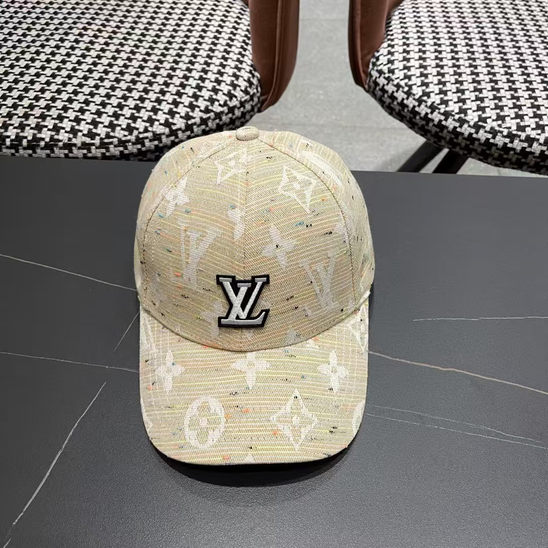 [TOP] Louis Vuitton LV Baseball Hat - Beige - 711 Luxury