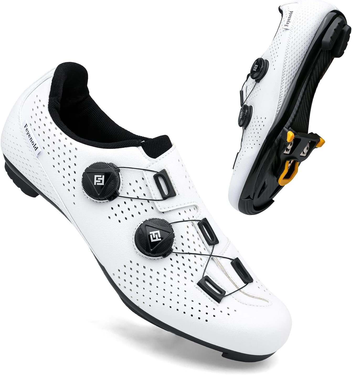 Unisex Road Cycling Shoes Compatible with SPD-SL & Look KEO Cleats – Breathable Bike Shoes for Indoor and Outdoor Cycling