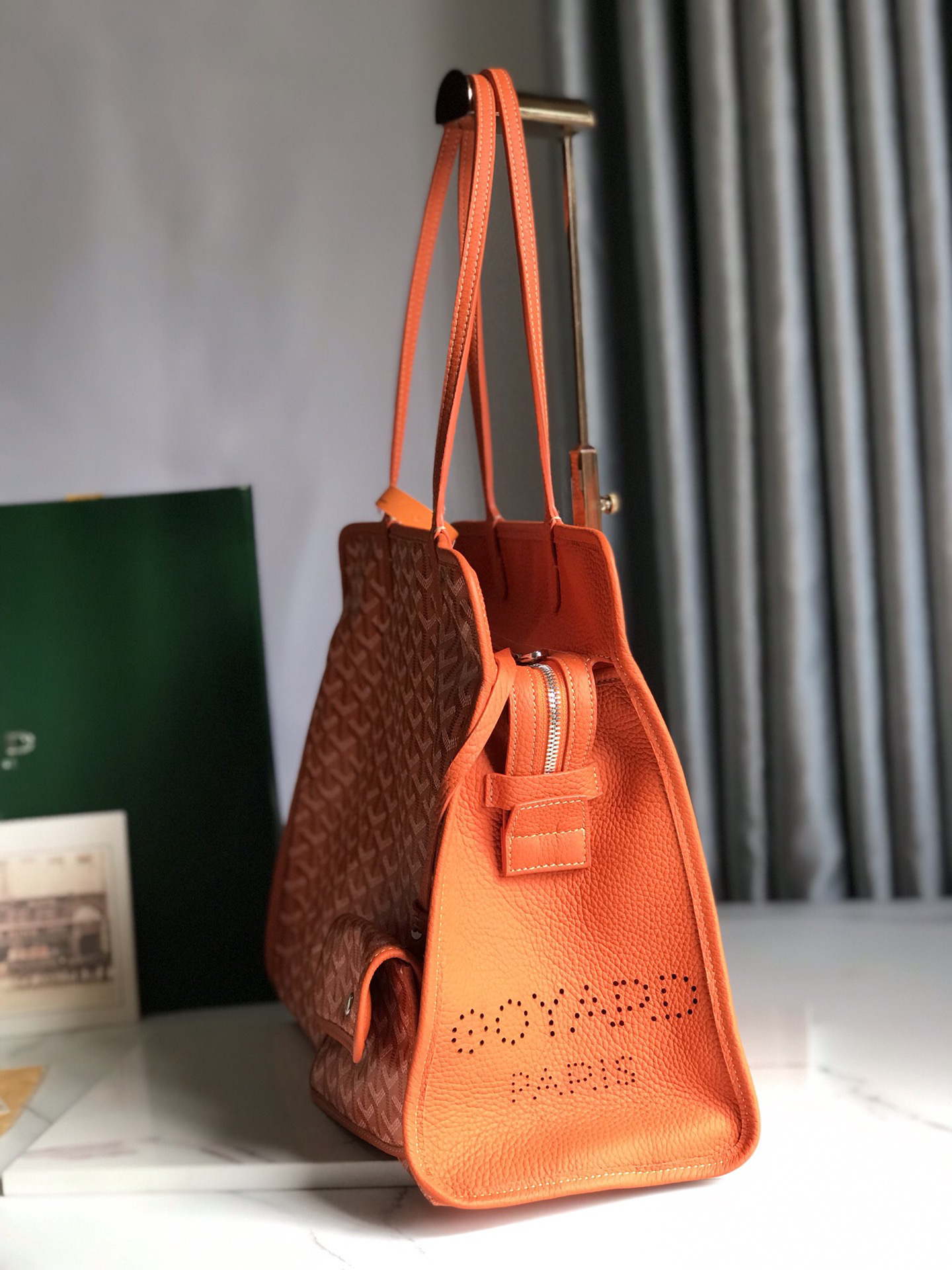 [TOP] Goyard Hardy Bag 40*17*31cm  - Orange - 711 Luxury