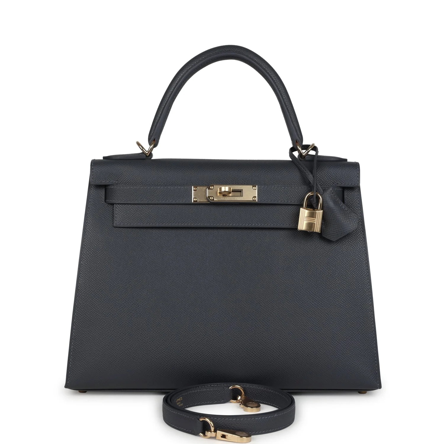 Hermes Kelly Sellier  Ardoise Epsom Permabrass Hardware