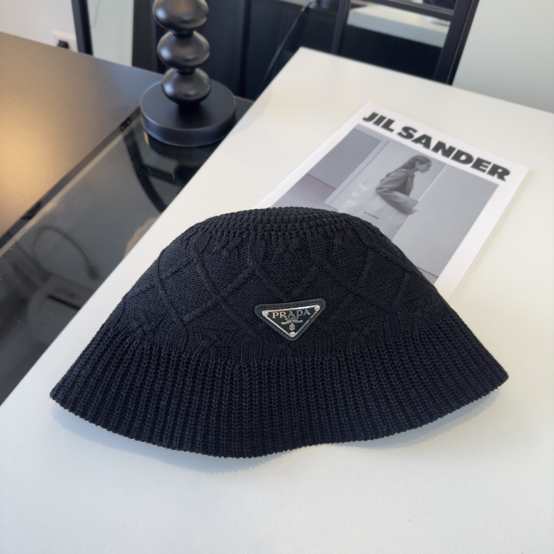 [TOP] Prada Sunshade Fishing Cap - Black - 711 Luxury
