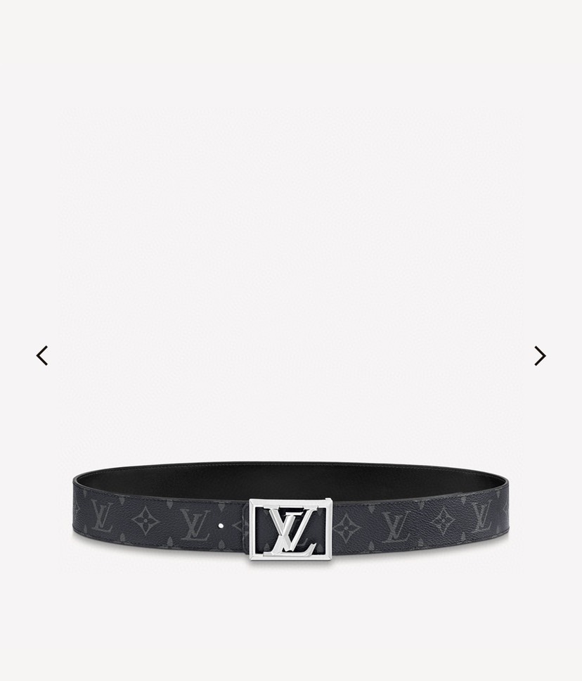 [TOP] Louis Vuitton LV ramide Frame Men's Belt 4cm - Black - 711 Luxury