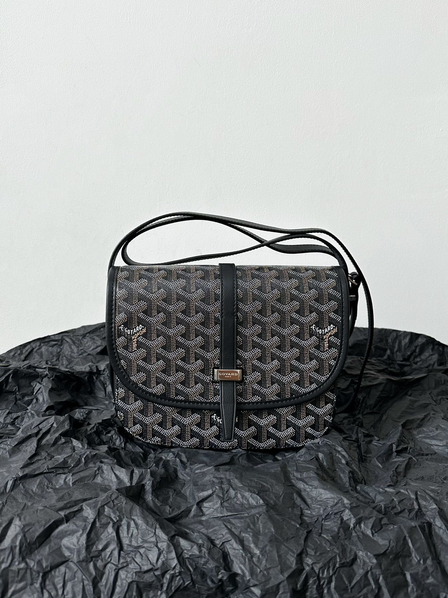 [TOP] Goyard Saddle Bag 22×16×7cm - Black - 711 Luxury