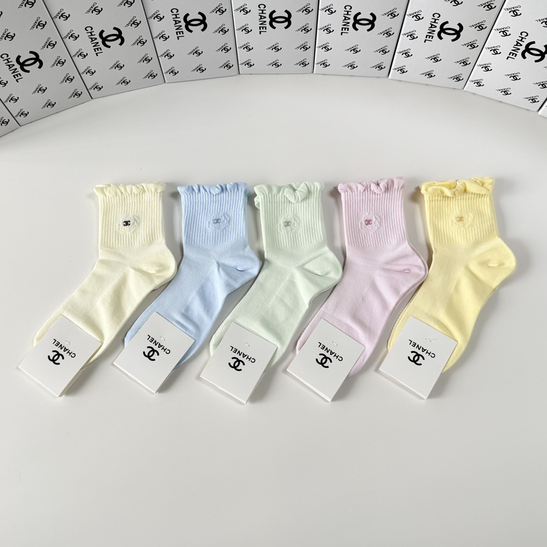 [TOP] CHANEL Socks - 5 Pieces as a Set - 711 Luxury