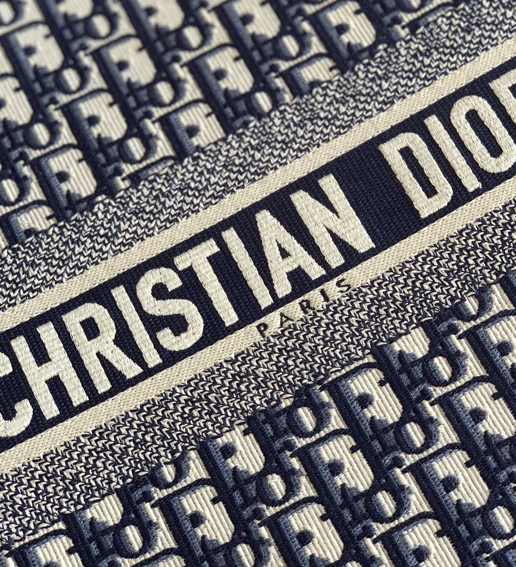 [TOP] Christian Dior Book Tote Bag 41.5x35x18cm - Navy Blue