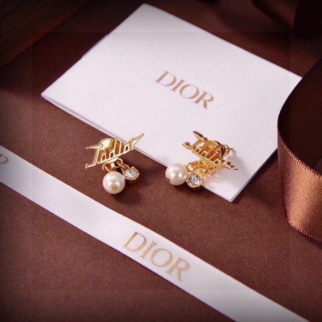 [TOP] Christian Dior Earrings -  Gold - 711 Luxury