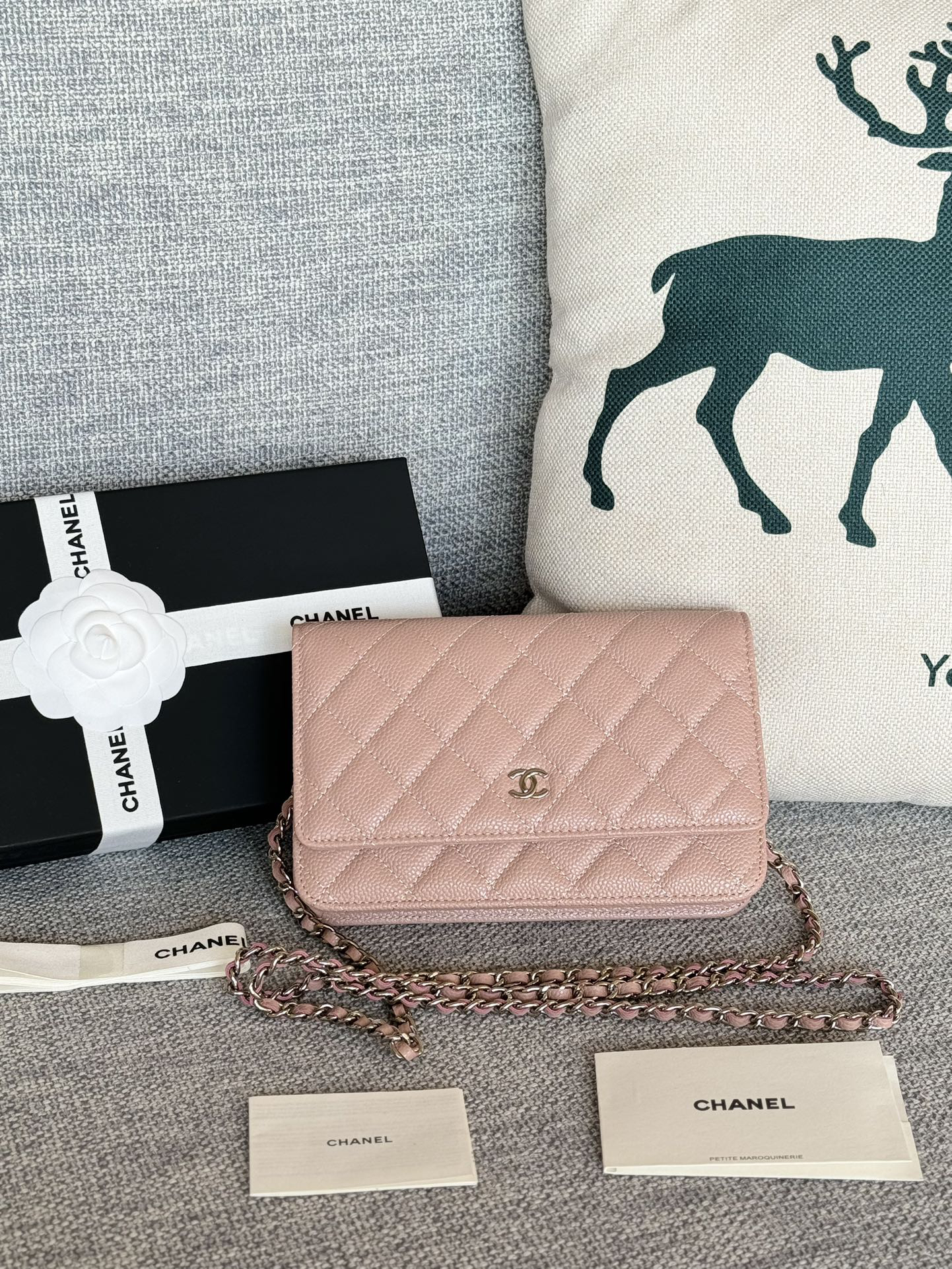 [TOP] CHANEL Woc Bag Cowhide 19x12x3cm - Pink & SHW - 711 Luxury