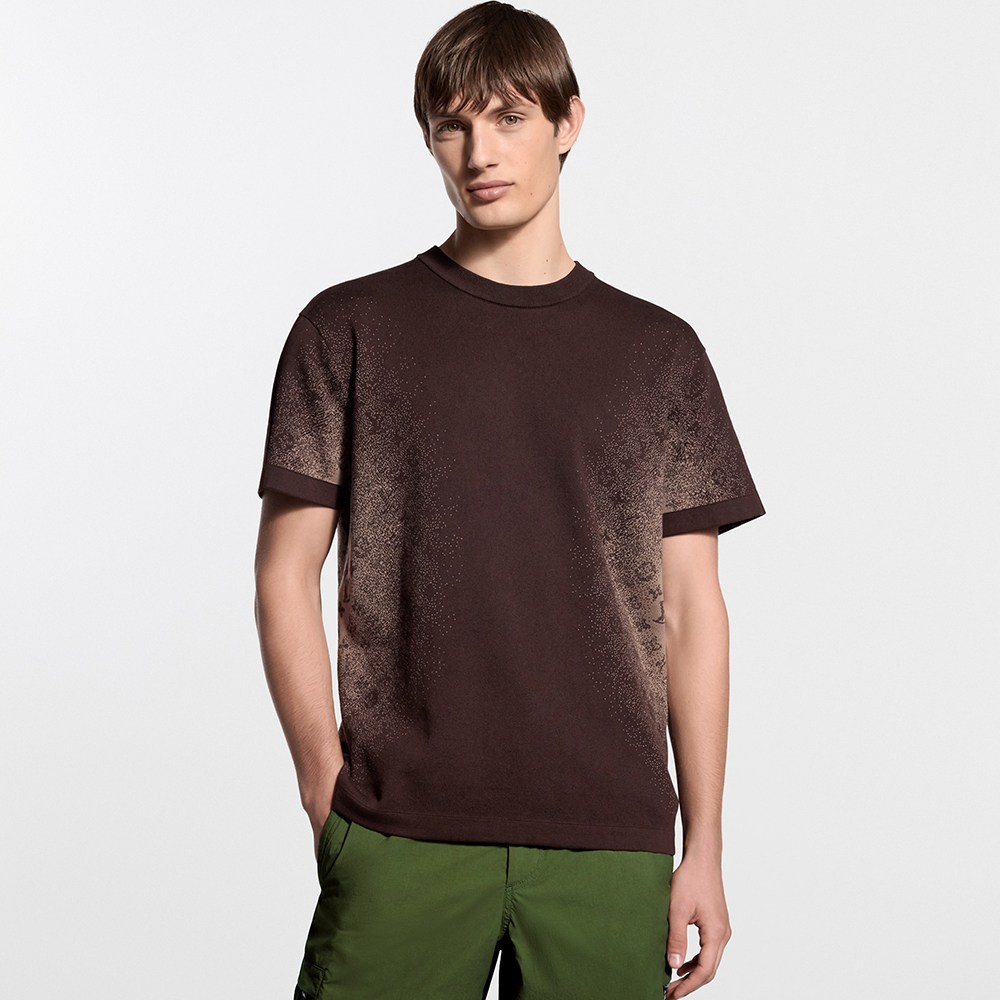 Louis Vuitton Accessory LOUIS VUITTON Monogram Jacquard Short-Sleeved Crewneck #379203 | Nigo Office