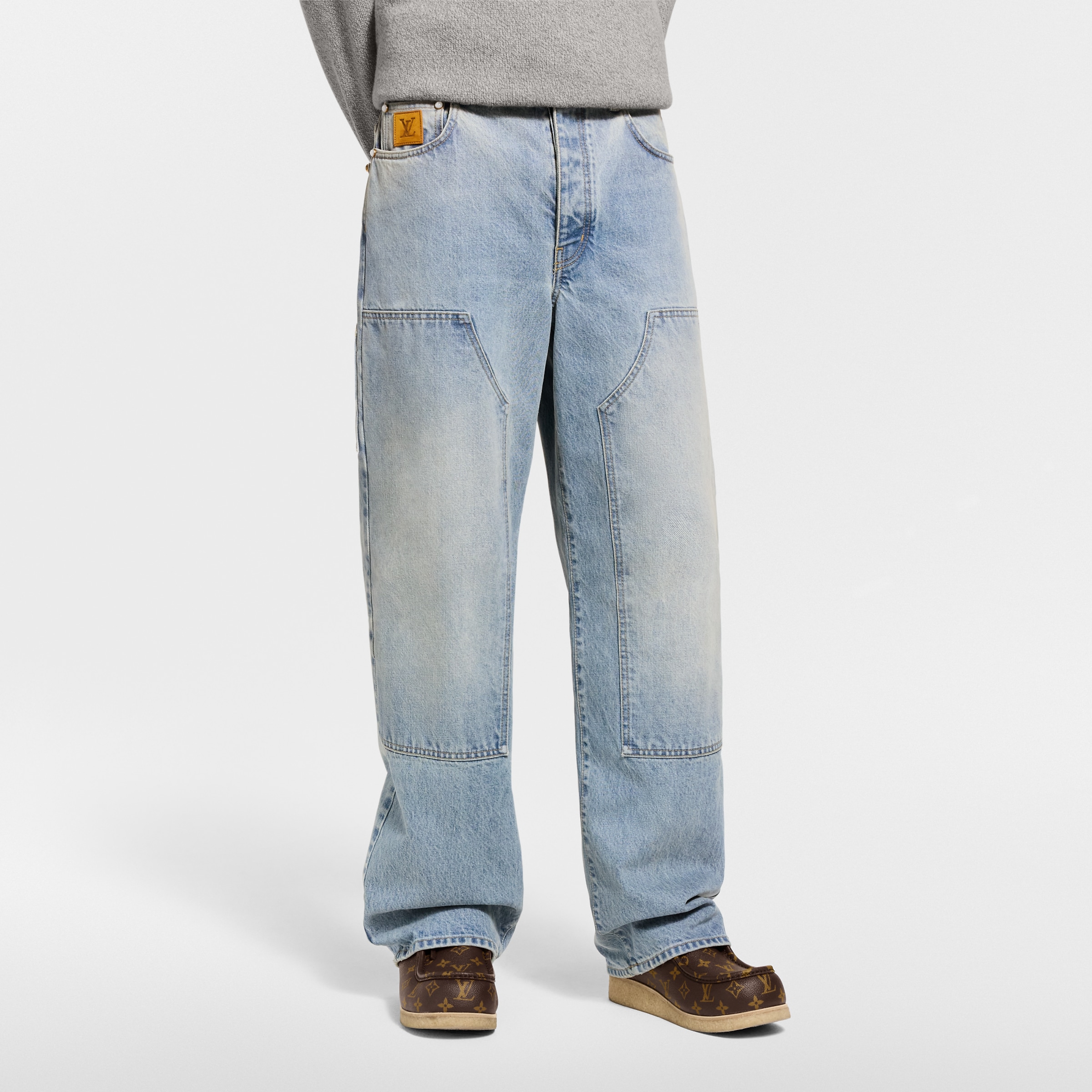 Louis Vuitton Clothing LOUIS VUITTON Denim Carpenter Pants #390636 View 2 | Nigo Office