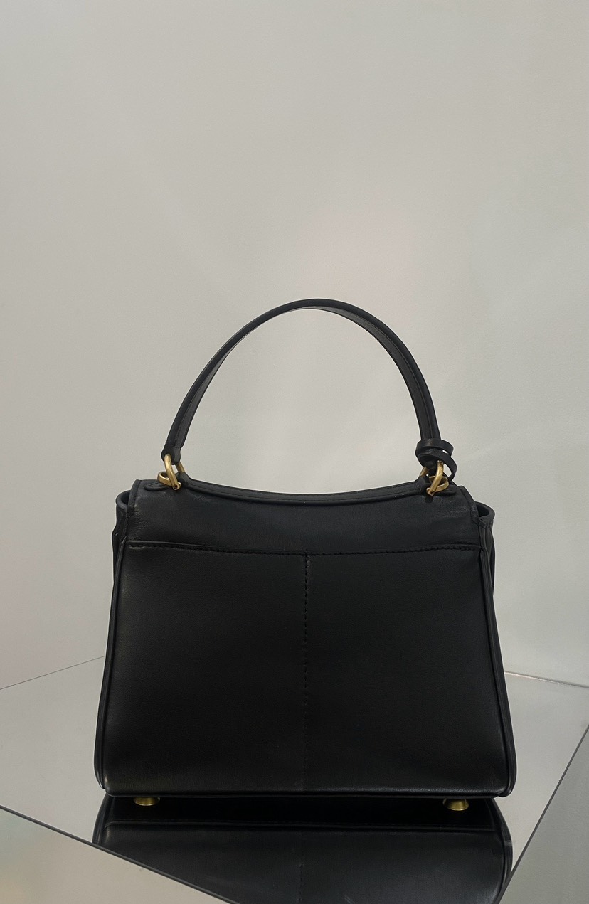 [TOP] BALENCIAGA Rodeo Bag 22x9.9x8.3cm - Black & GHW - 711 Luxury