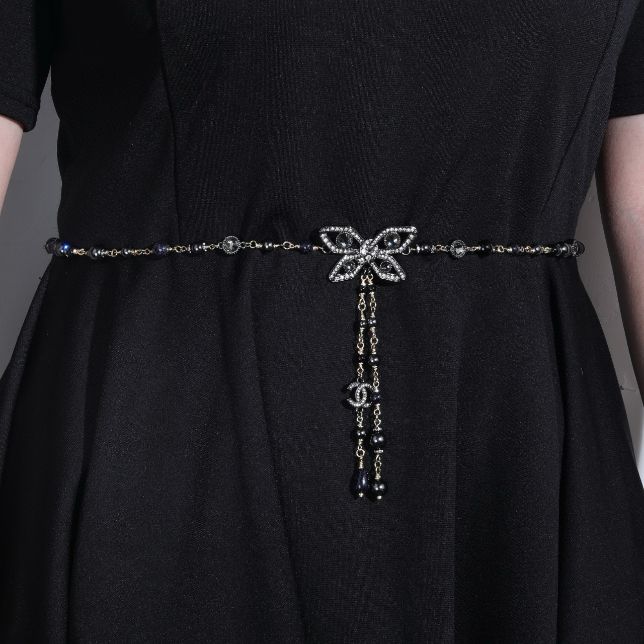 [TOP] CHANEL Waist Chain - Black