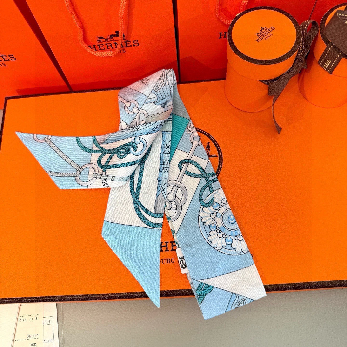 [TOP] HERMES Twilly Scarf 5x86cm - Blue - 711 Luxury