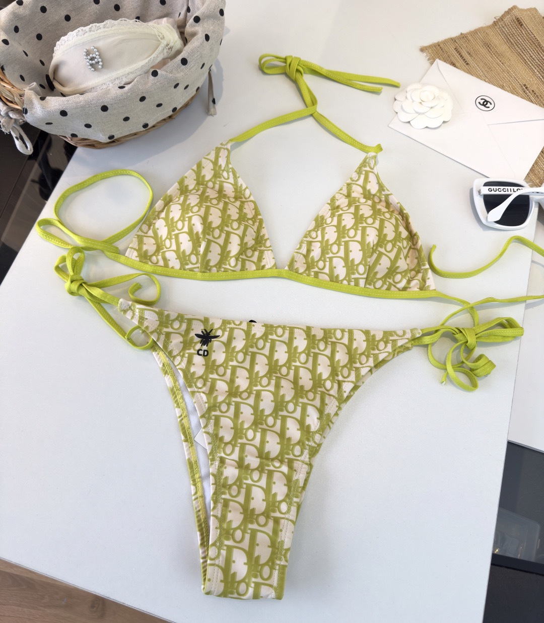 [TOP] Christian Dior Bikini Swimsuit - Yellow - 711 Luxury