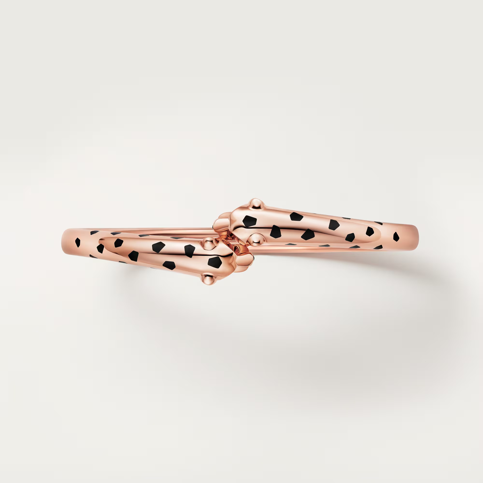 Carty Panther Motif Bracelet, Rose Gold, Double Panther Head，Small