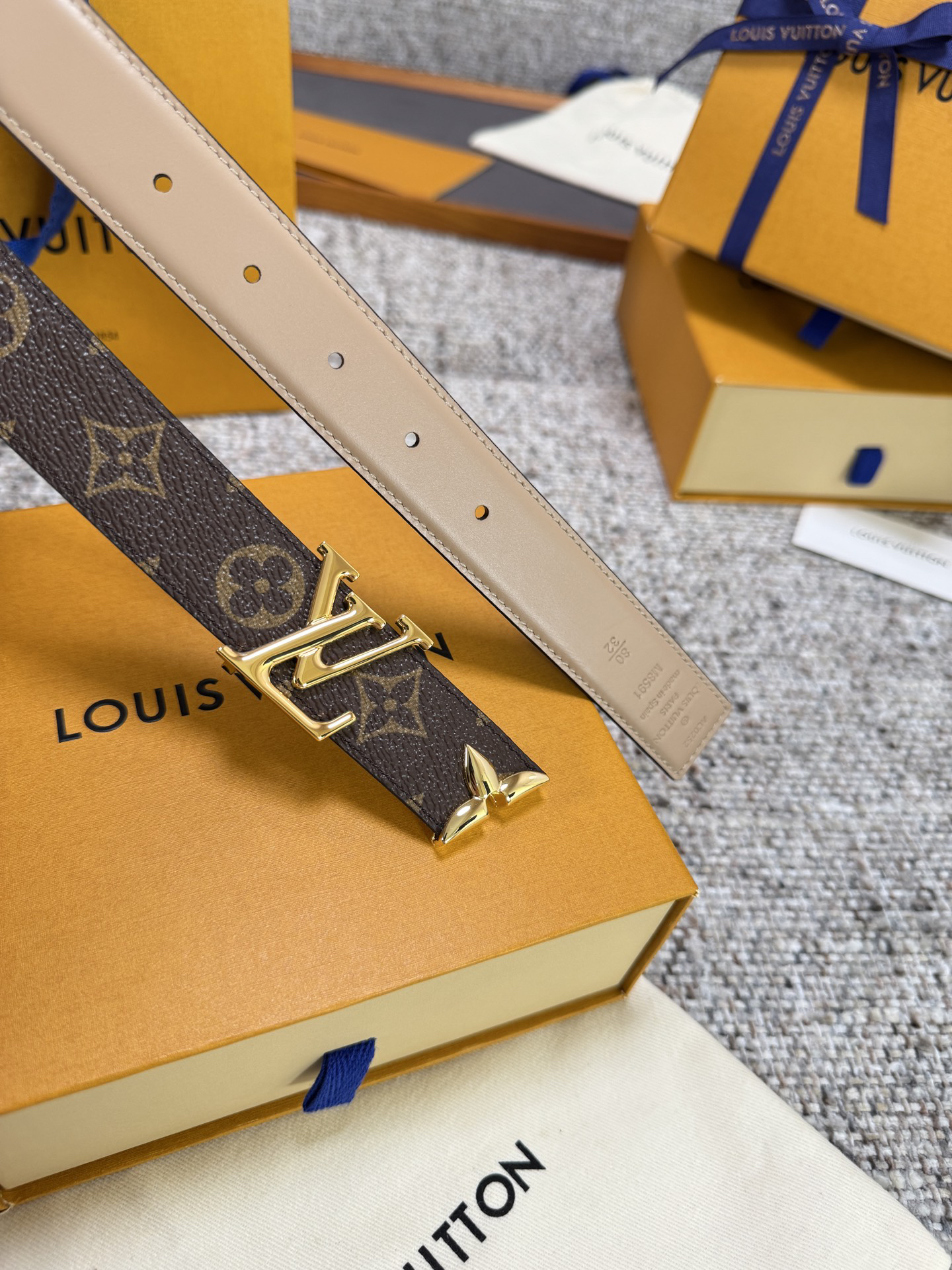 [TOP] Louis Vuitton LV Belt 3 cm - Brown - 711 Luxury