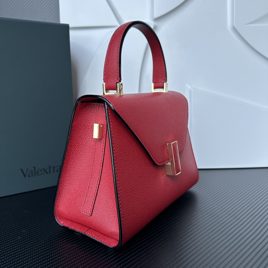 [TOP] VALEXTRA lside Bag 22x16.5x12cm - Red - 711 Luxury