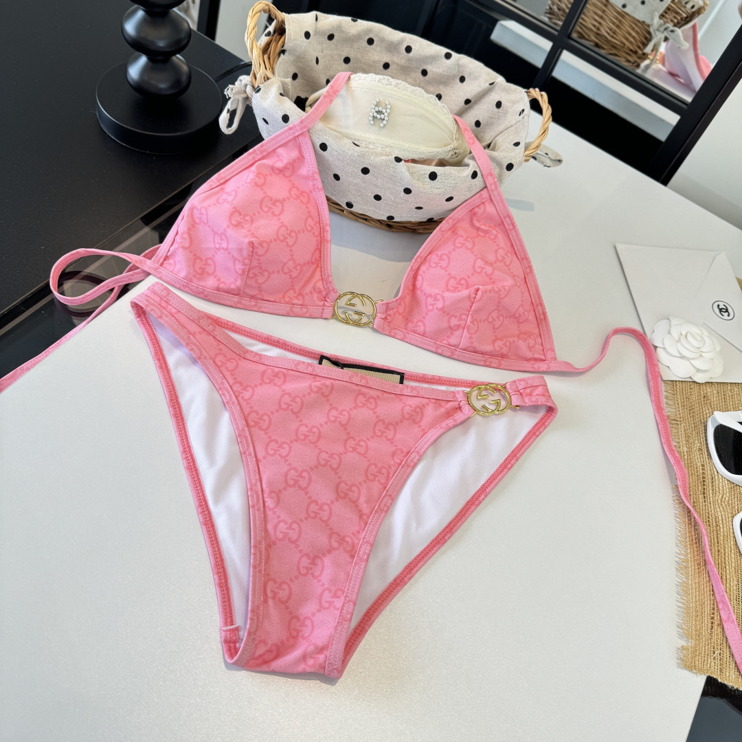 [TOP] GUCCI Bikini Swimsuit - Pink - 711 Luxury