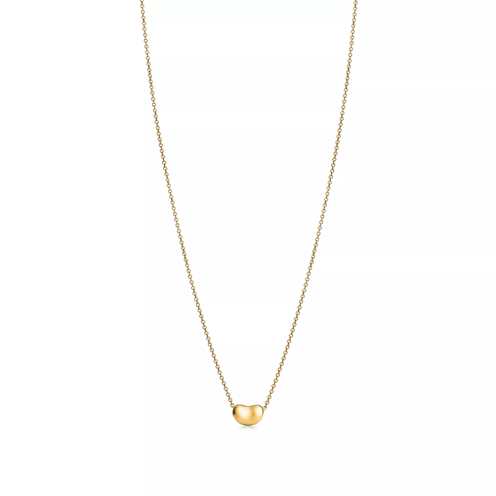 Tiffany gold Jewelry Tiffany Co. Elsa Peretti Bean design Pendant in Rose Gold 6.5 mm #378310 View 2 | Nigo Office