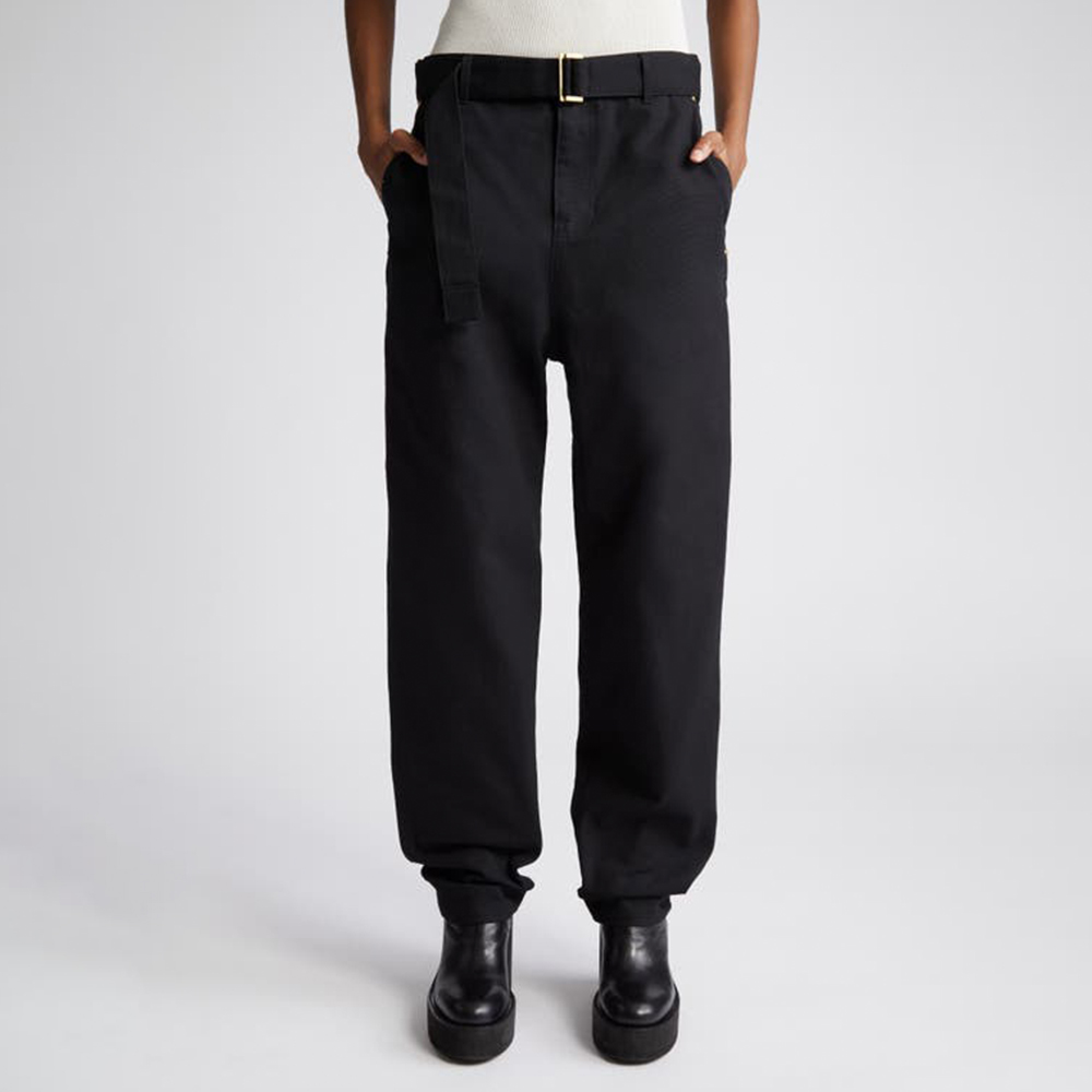 Designer Clothing Sacai x Carhartt Wip Belted Cotton Canvas Pants #326738 | Nigo Office
