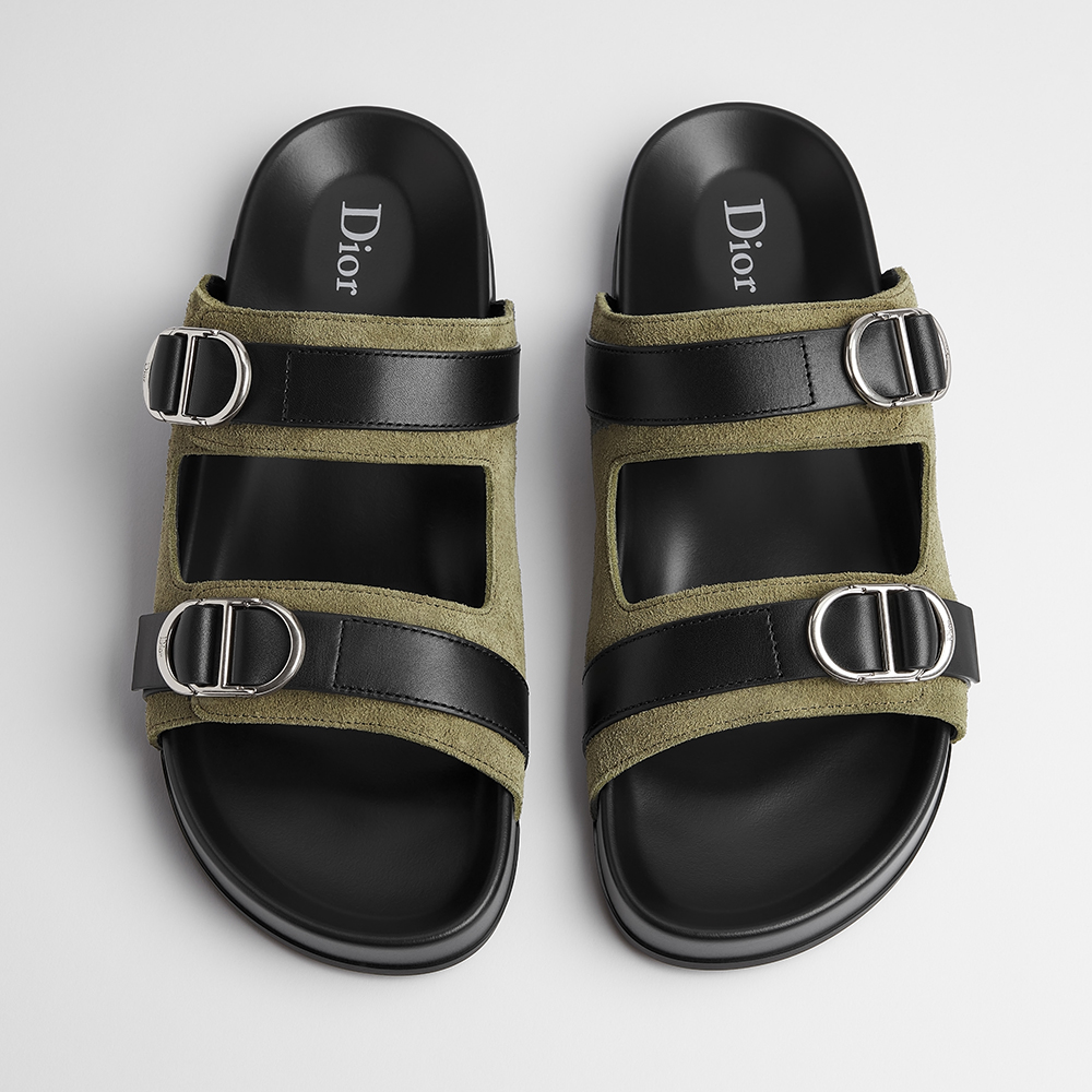 DIOR Dior Aqua Sandal Beige and Black Dior Oblique Jacquard #382615