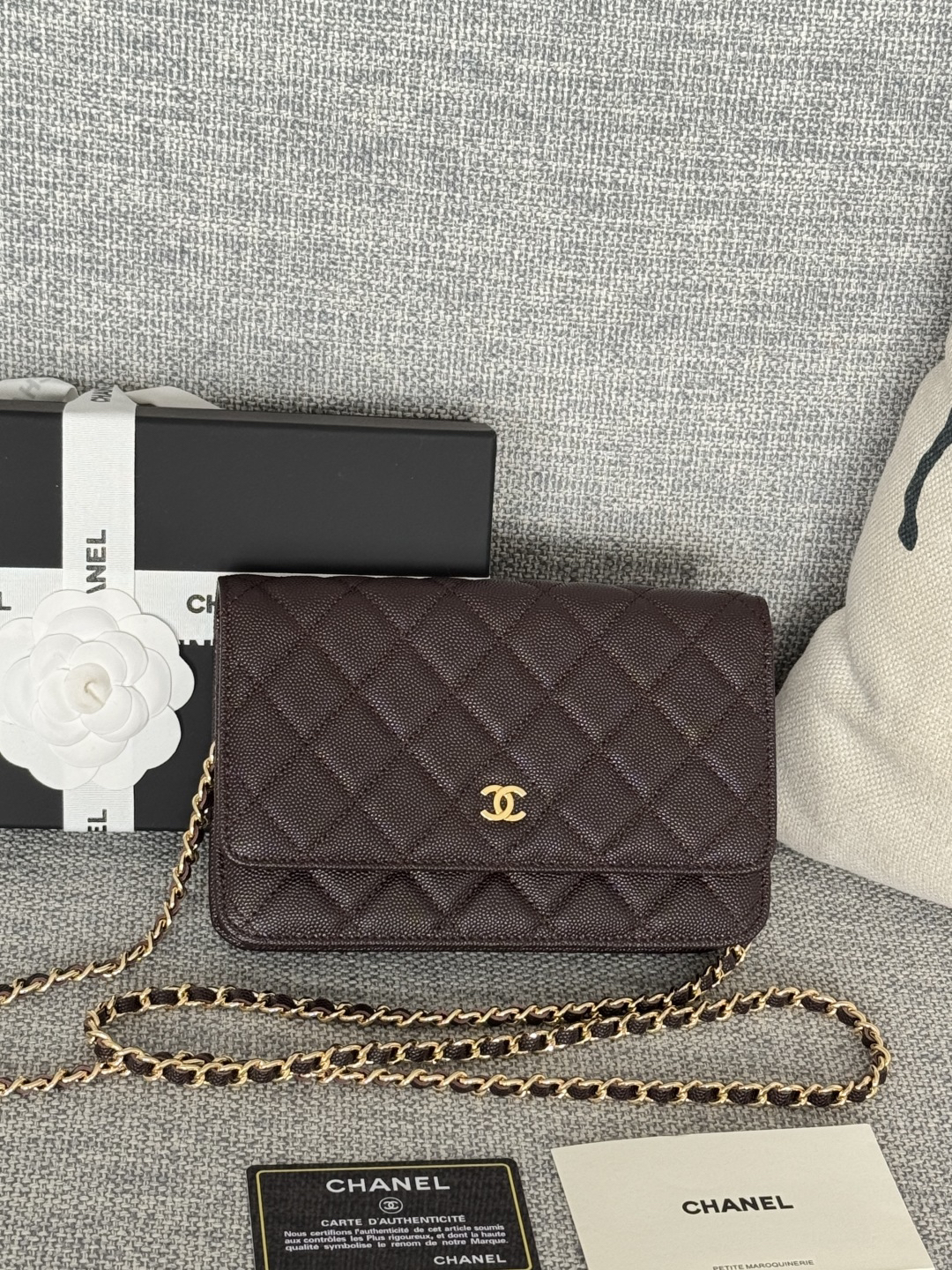 [TOP] CHANEL Woc Bag Cowhide 19x12x3cm - Coffee & GHW - 711 Luxury