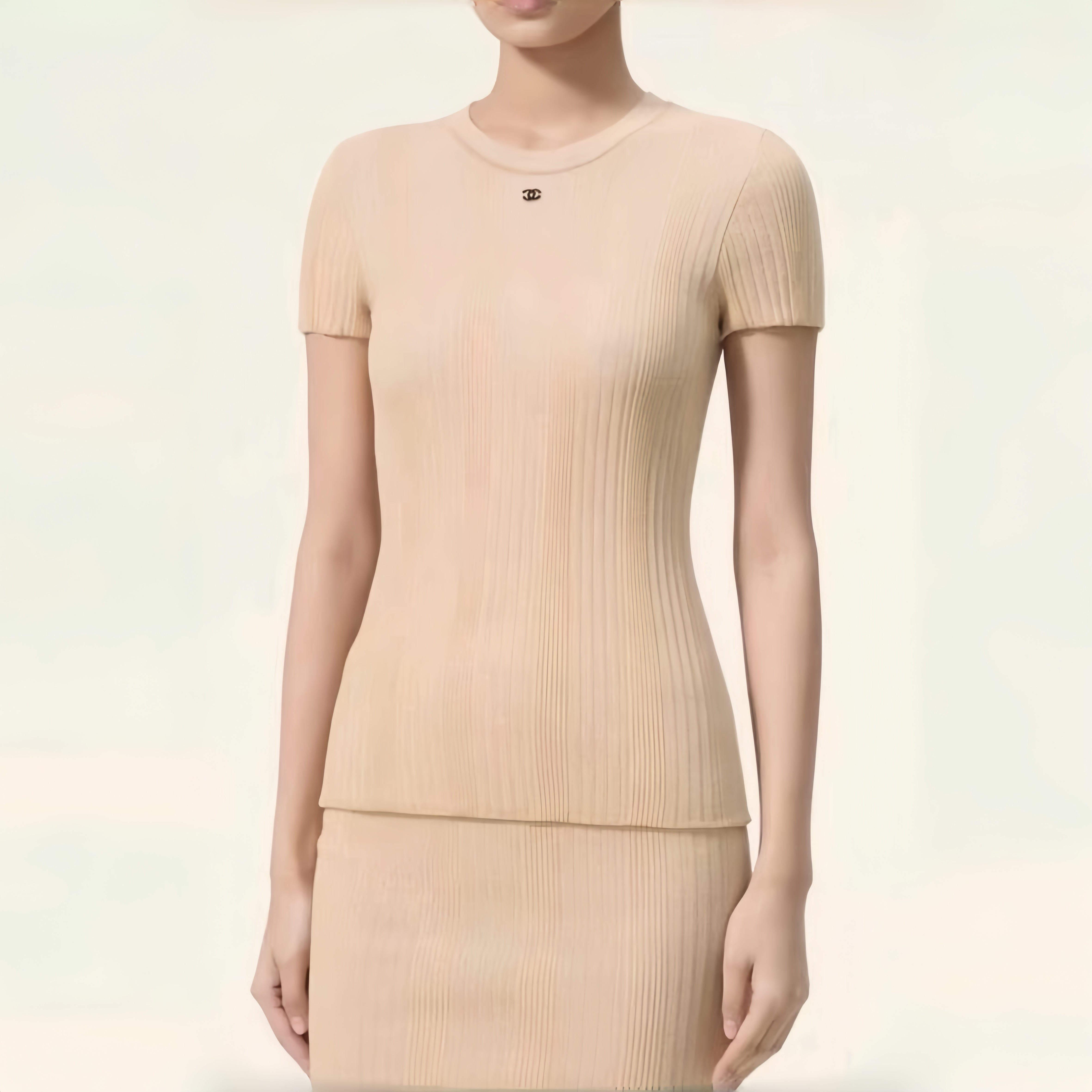 Chanel Top-quality Version CC Silk Cotton Short Sleeves#388596