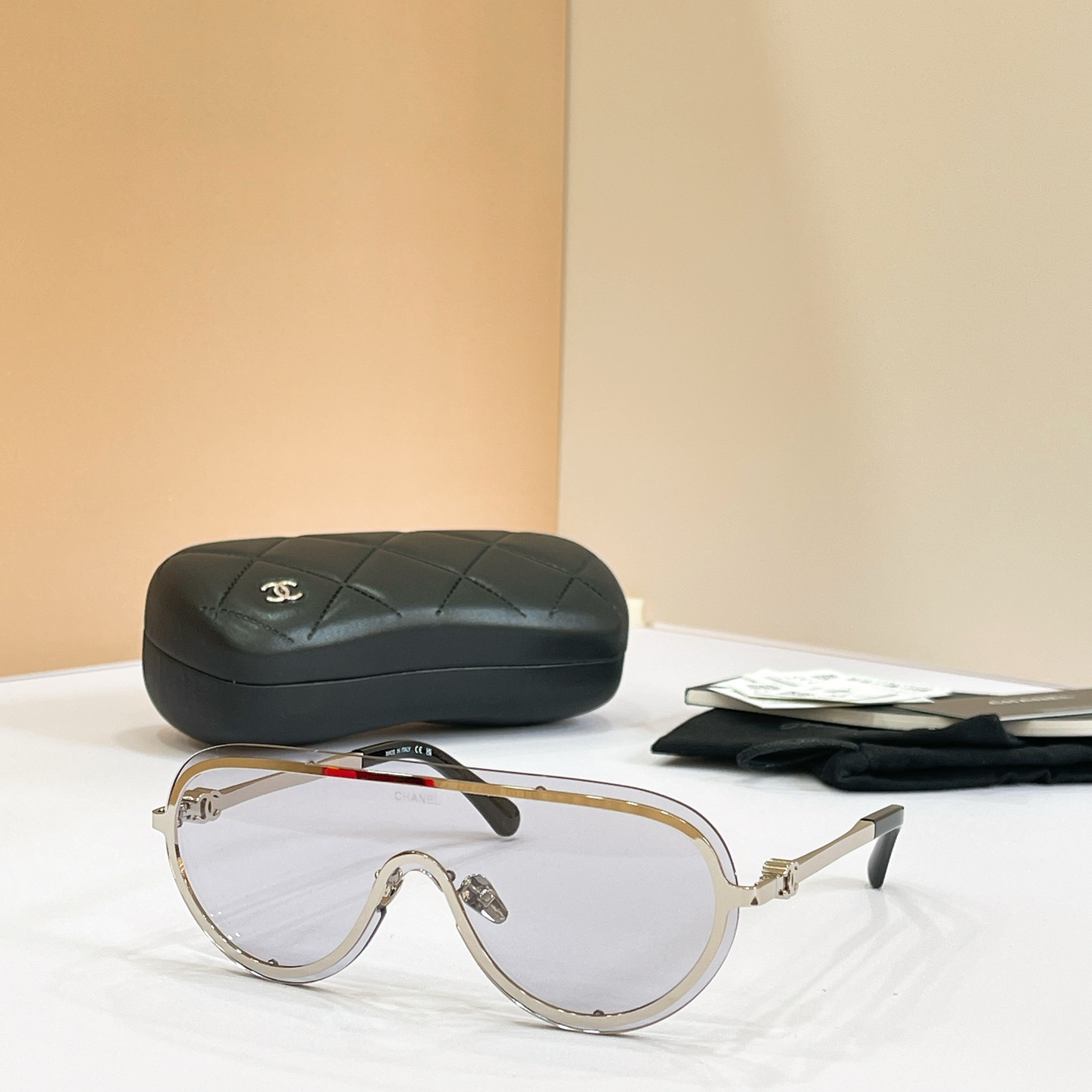 Chanel Sunglasses Shield Sunglasses Metal #385024