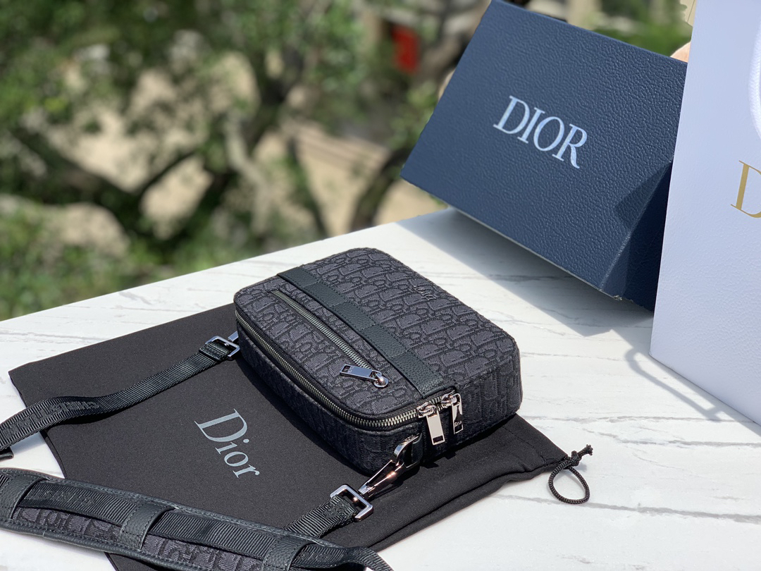[TOP] Christian Dior Messenger Camera Bag 22X15X6cm - Black