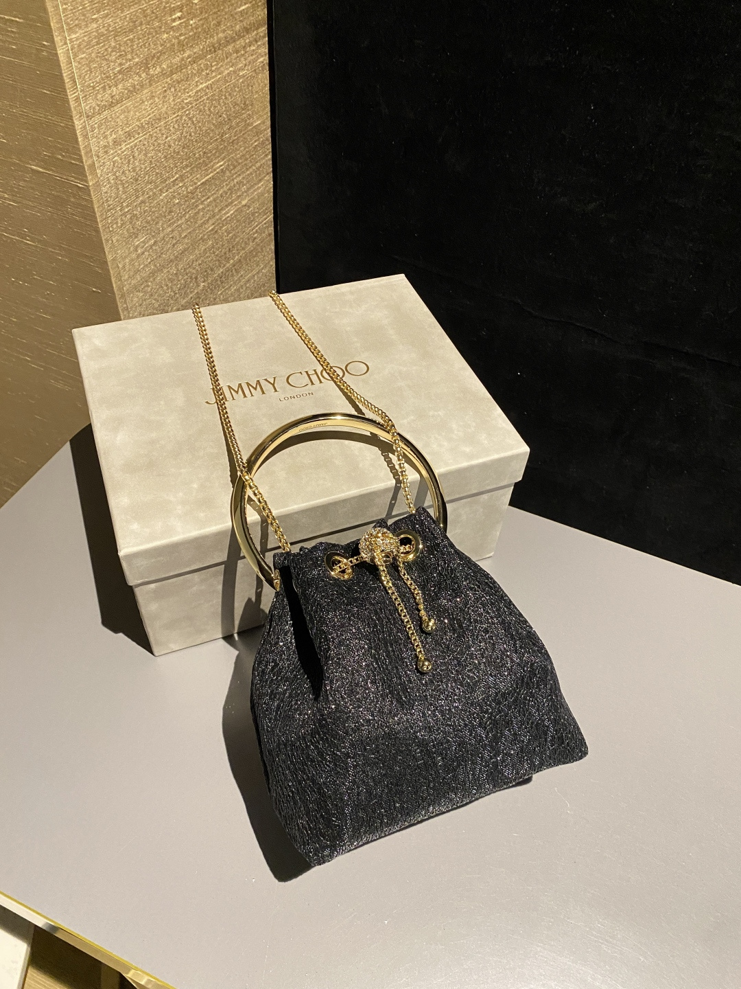 [TOP] JIMMY CHOO Bon Bon Bag 16x15x9.5cm - Black - 711 Luxury