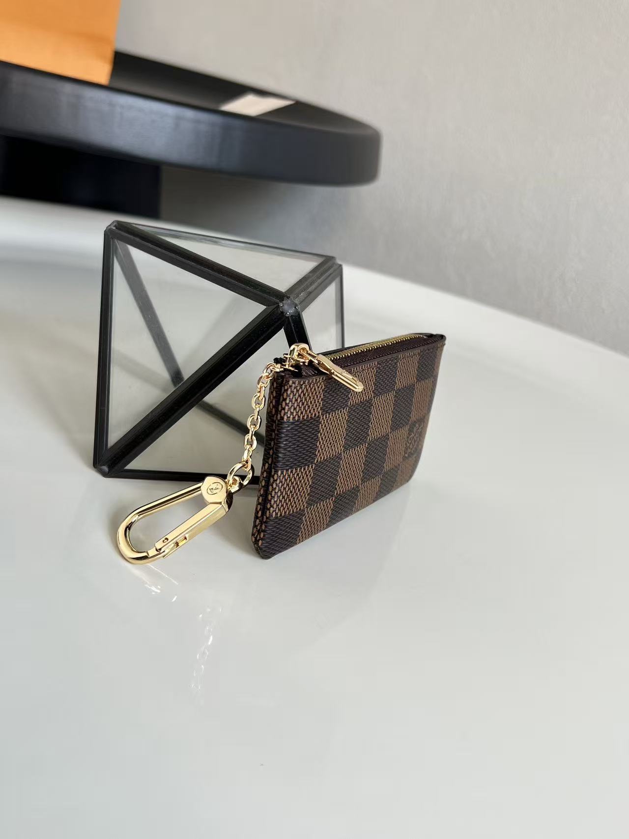 [TOP] Louis Vuitton LV  Damier Ebene Key Pouch - Brown - 711 Luxury