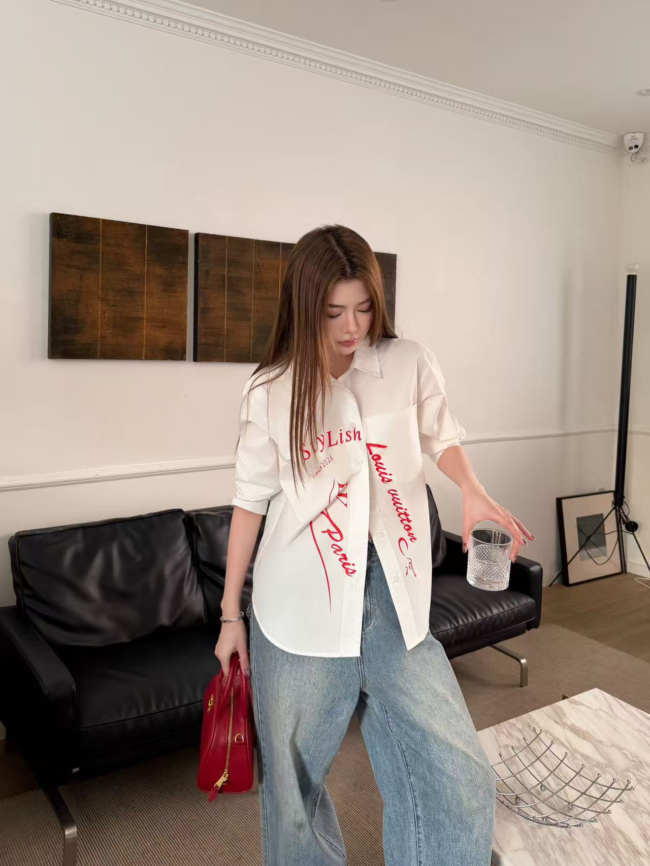 [TOP] Louis Vuitton LV Shirt - White