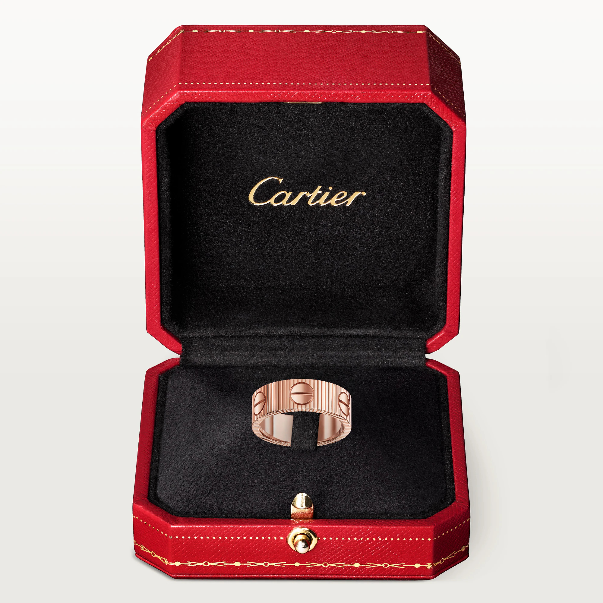 Carty Love Stripe Ring, Rose Gold