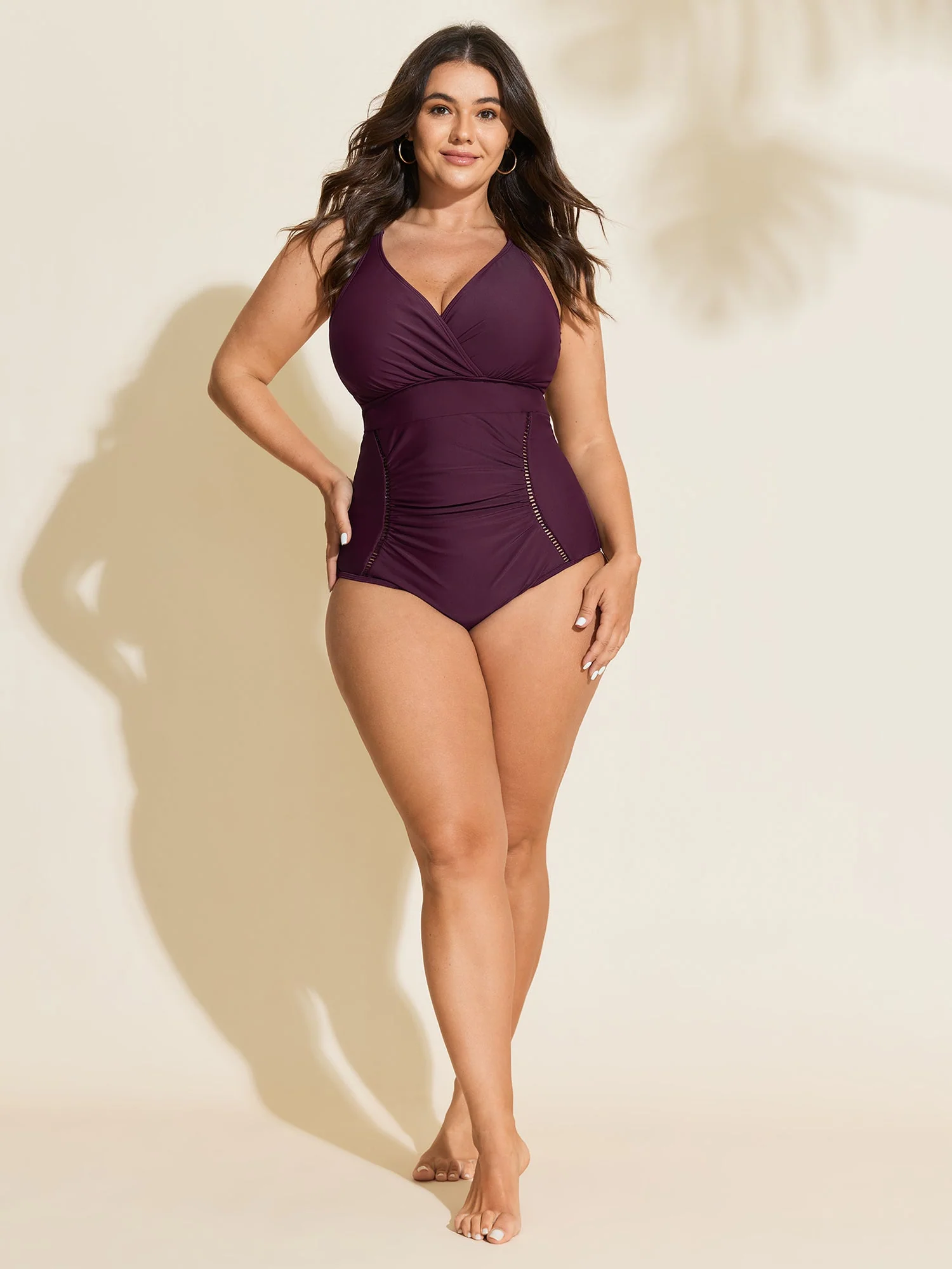 Tummy-Control Side Panel One-Piece Swimsuit