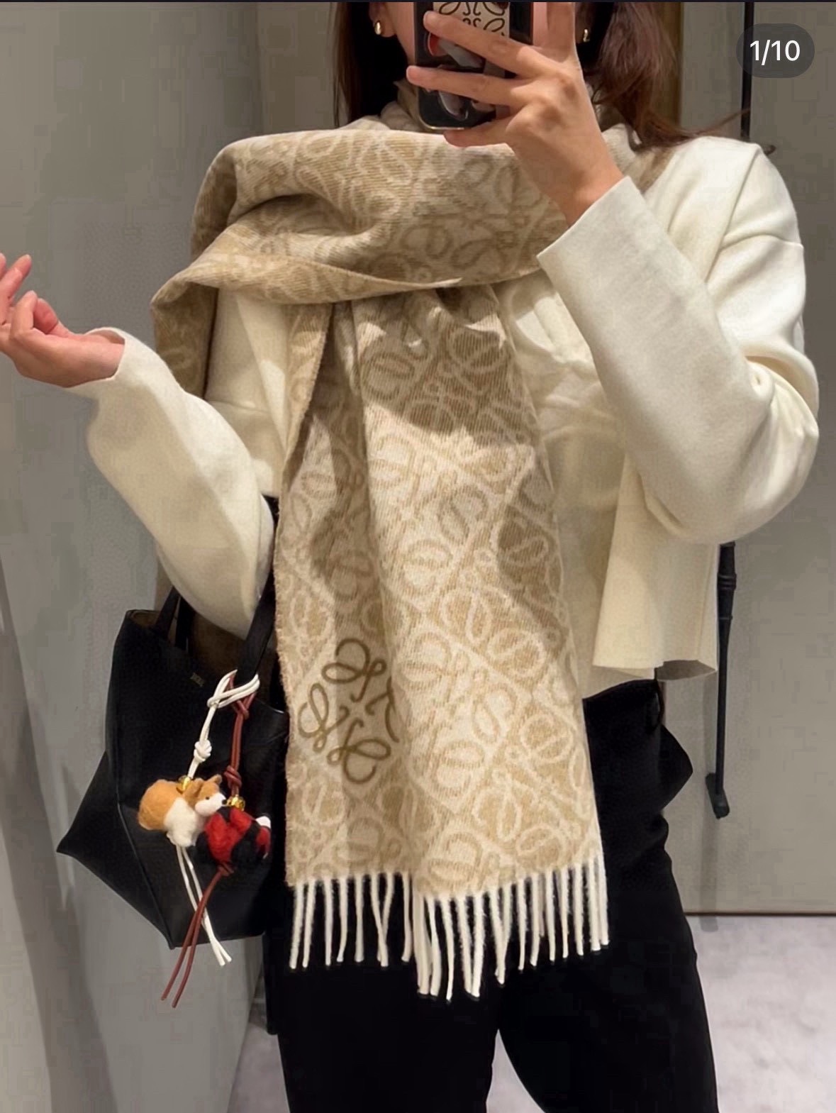 [TOP] LOEWE Wool Scarf 38*180cm- 2 Color