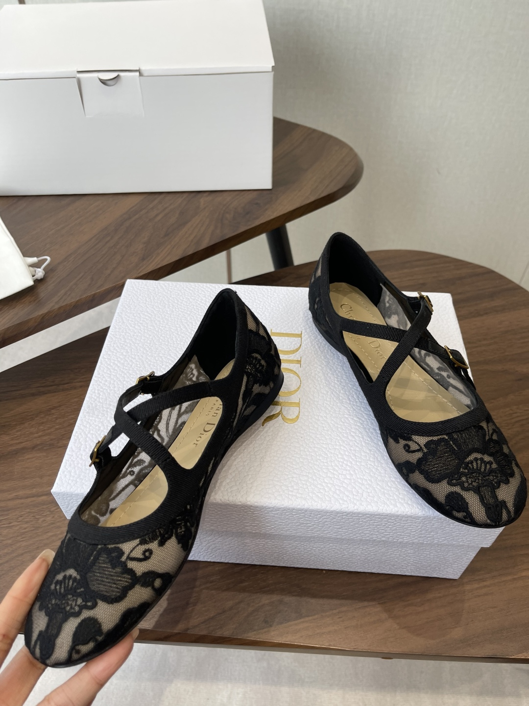[TOP] Christian Dior Flat Shoes - Black