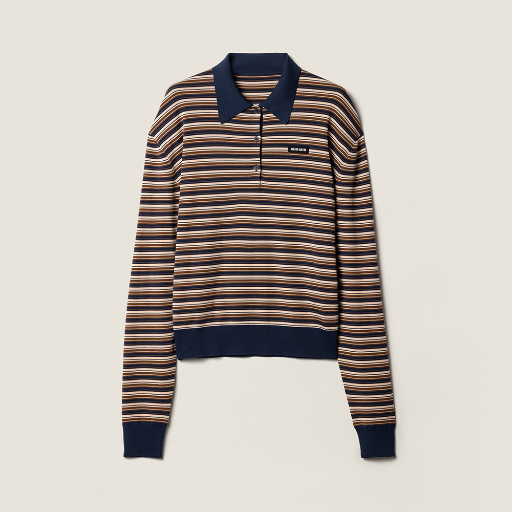 Designer Clothing MiuMiu Wool Polo Shirt View 2 | Nigo Office