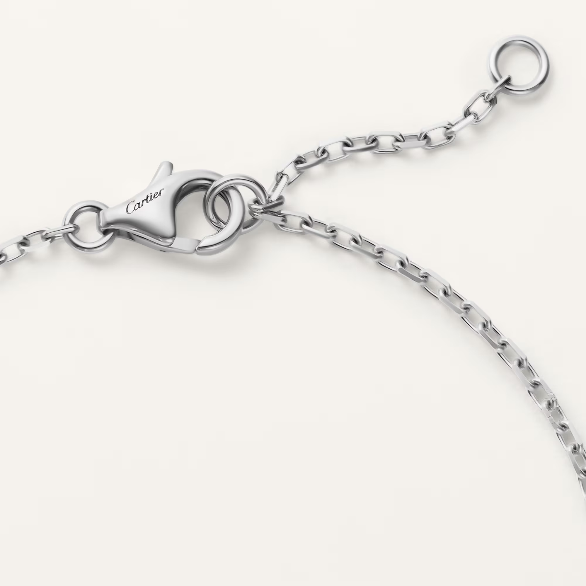 Carty Love Luna Loop Bracelet, White Gold, Paved