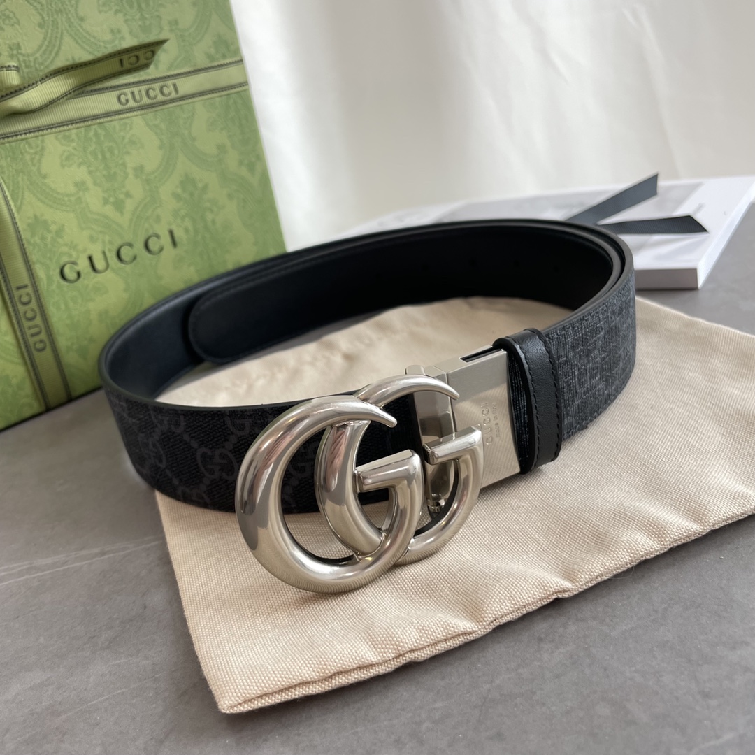 [TOP] GUCCI Belt 3.7cm - Black - 711 Luxury