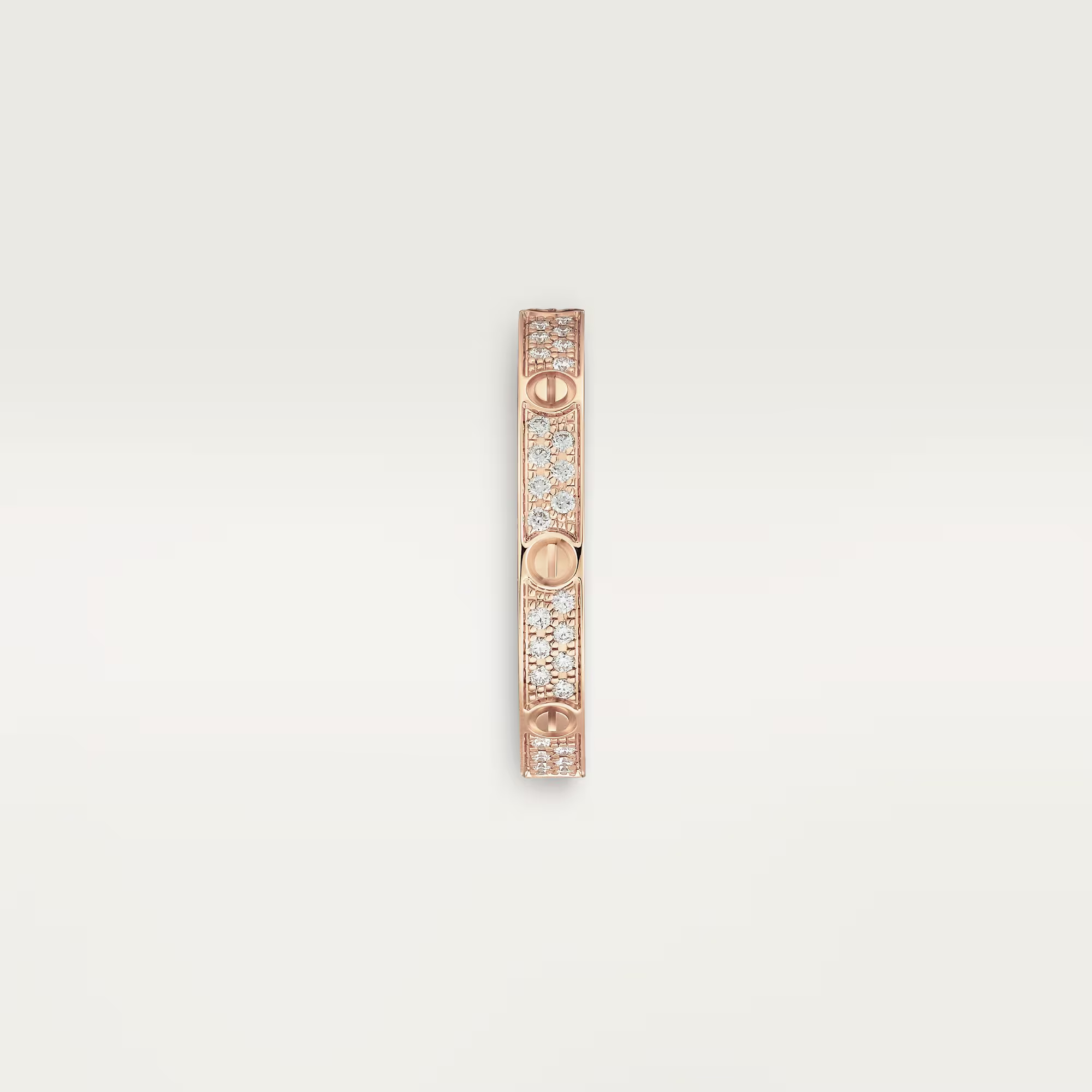 Carty Love Stardust Ring ,Rose Gold ,Full Pave Moissanite,Small Model