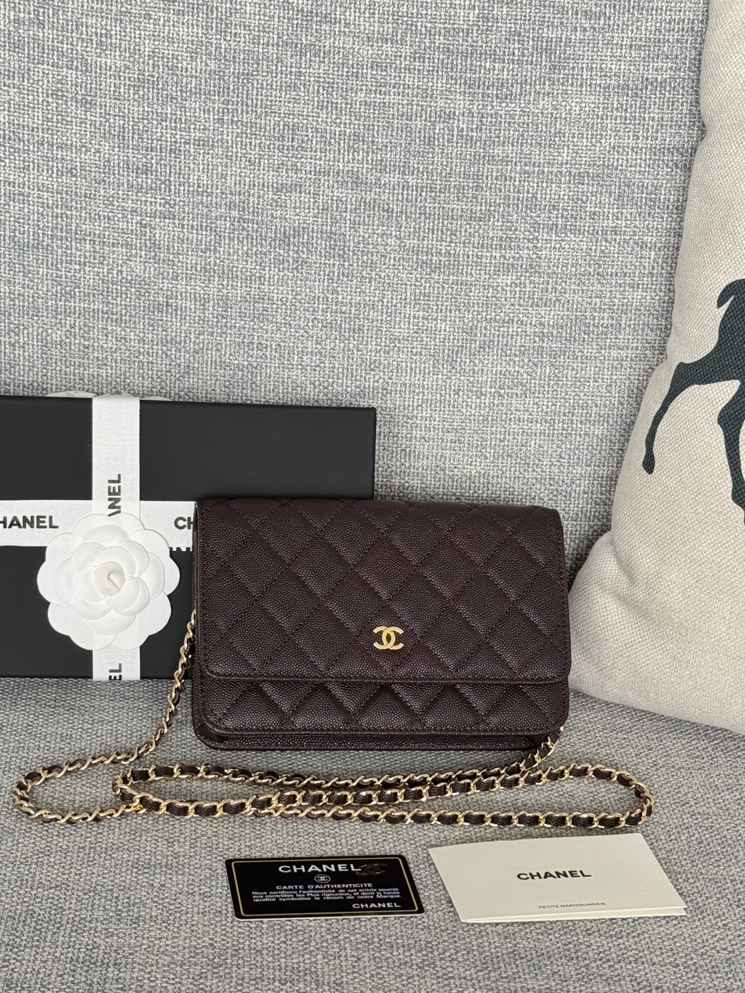 [TOP] CHANEL Woc Bag Cowhide 19x12x3cm - Coffee & GHW - 711 Luxury