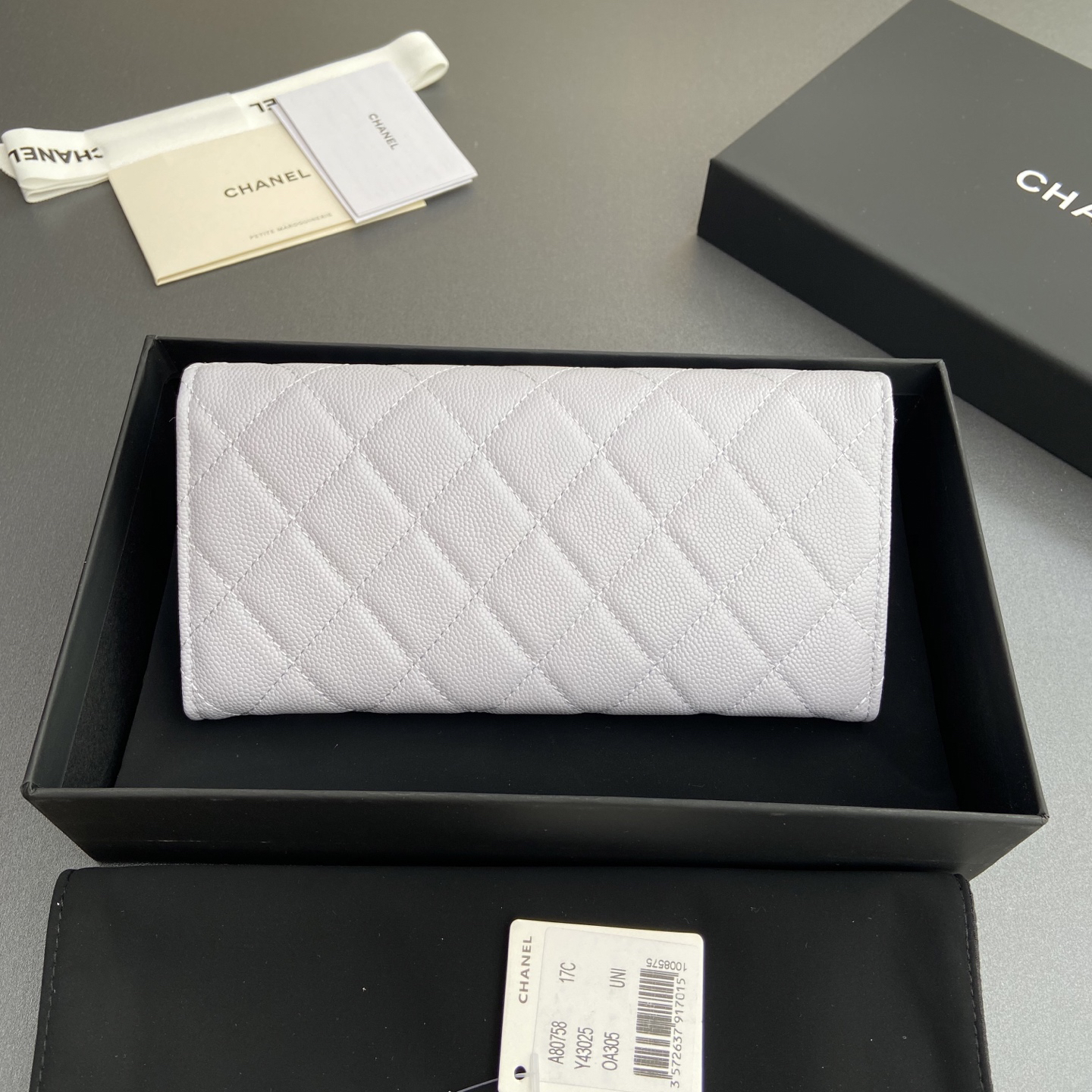 [TOP] CHANEL Long Folding Caviar Wallet 19cm - Light Purple - GHW - 711 Luxury