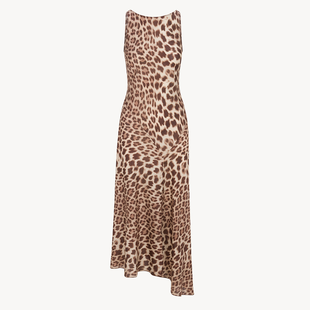 Designer Clothing Réalisation Par Romy Wild Animal Print Silk Dress #393991 View 2 | Nigo Office