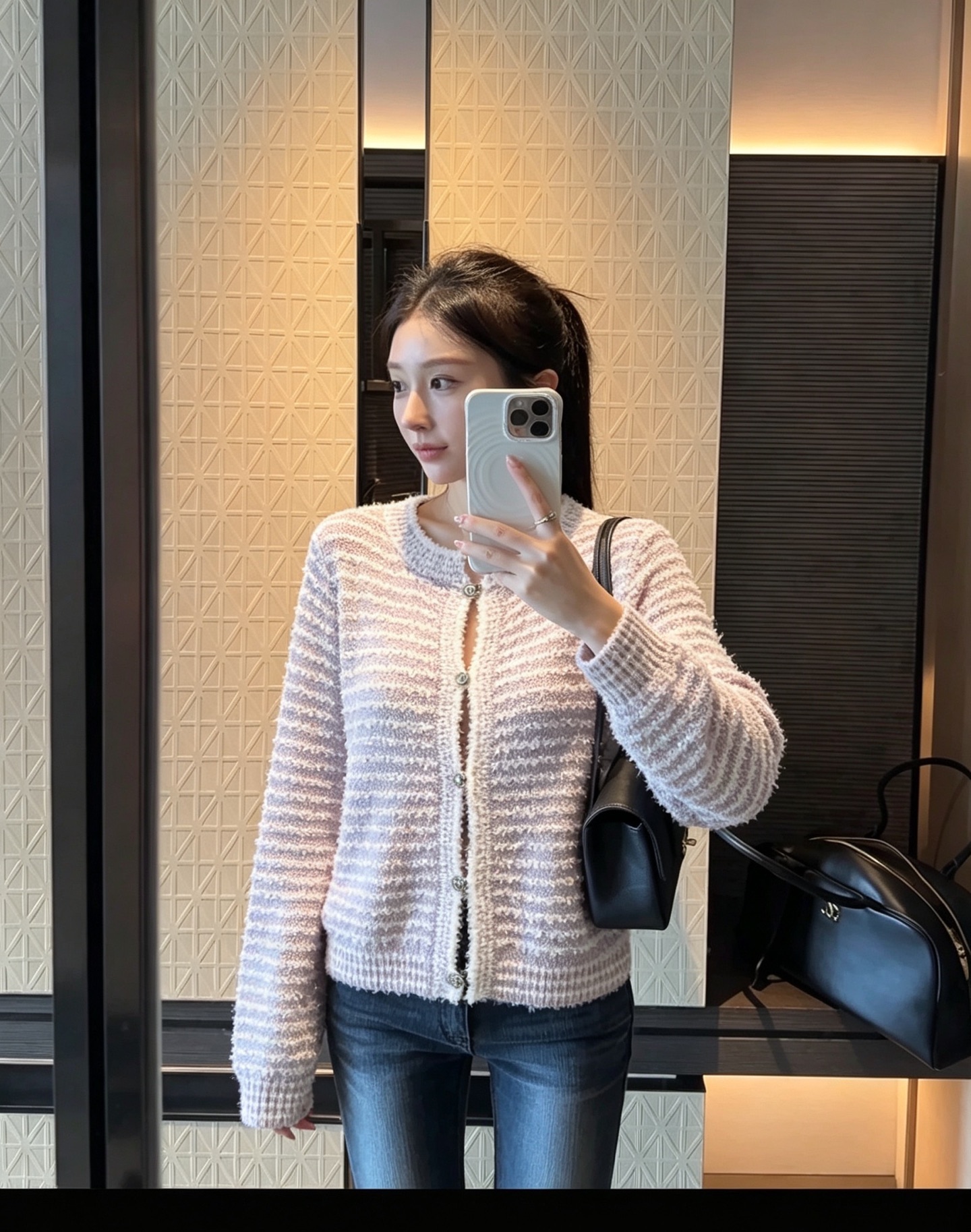 [TOP] CHANEL Knit Cardigan - 2 Color - 711 Luxury