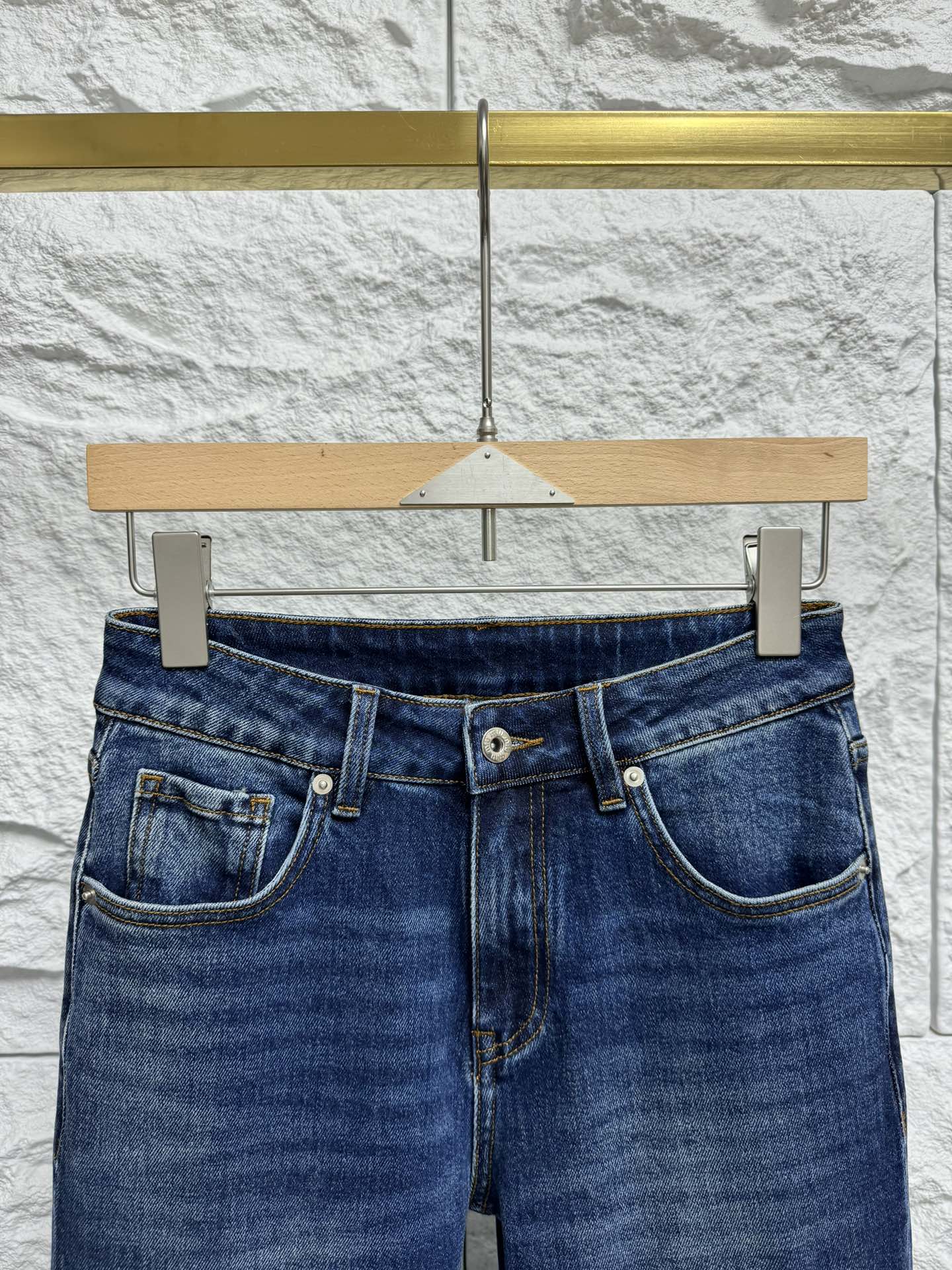 MiuMiu Navy Washed Denim Flared Jeans #335826