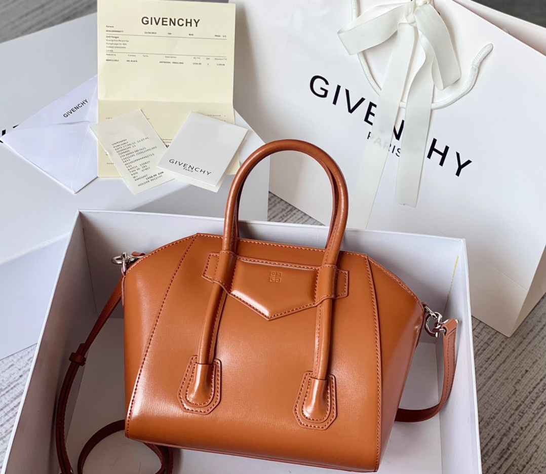 [TOP] GIVENCHY Antigona Tote Bag 23*27*13cm - Caramel - 711 Luxury