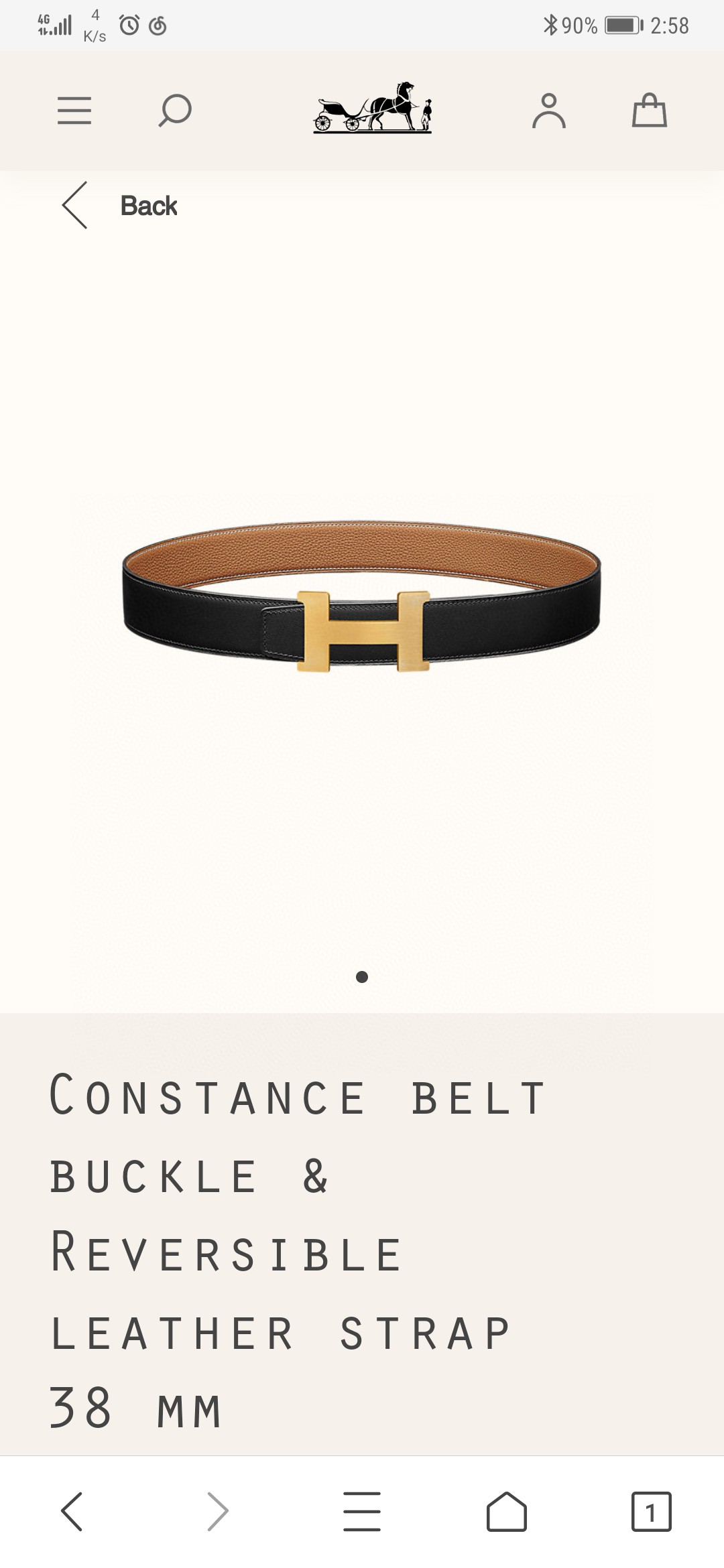 [TOP] HERMES Men's Calfskin Belt 38mm - Black and Brown - 711 Luxury
