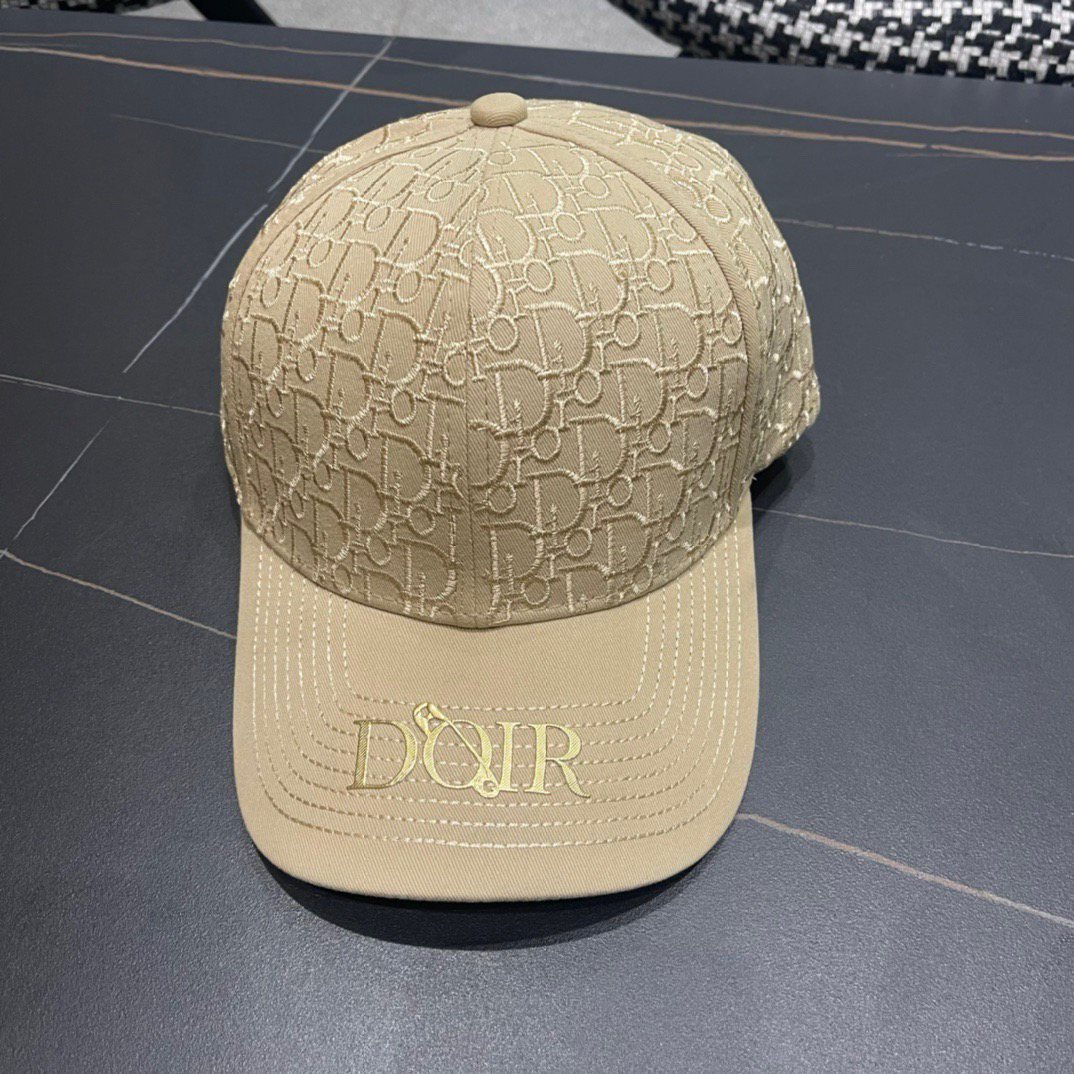 [TOP] Christian Dior Baseball Hat - Khaki - 711 Luxury