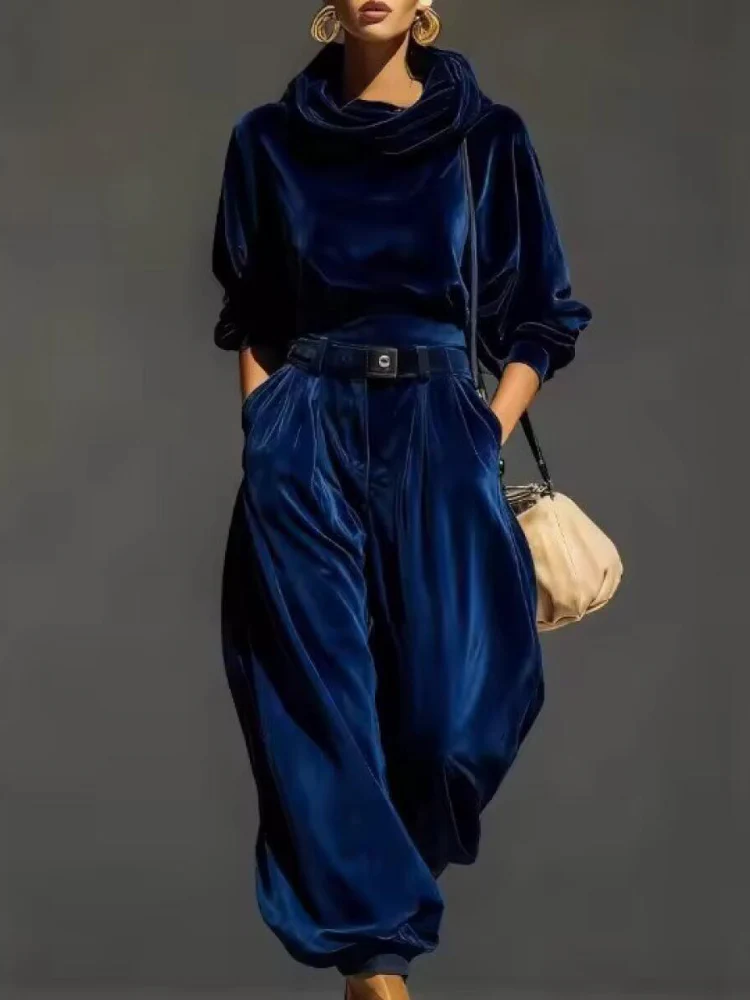 Women Round Neck Casual Suit