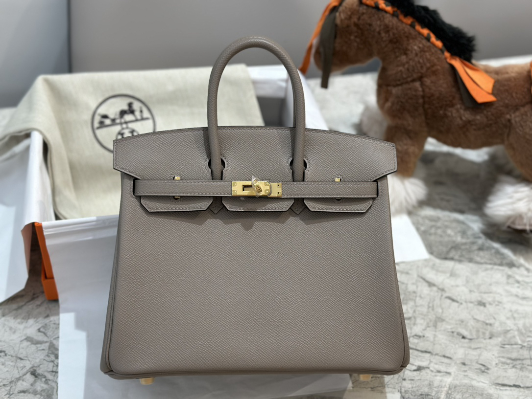 [TOP] HERMES Birkin Epsom Leather 25cm - Gris Meyer & GHW